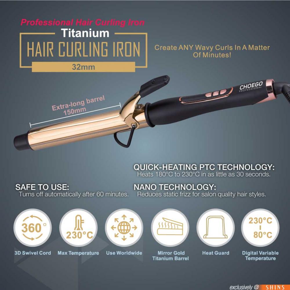 32mm titanium clearance curling wand