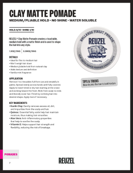 [NEW] CLAY MATTE POMADE - 3.38OZ/95G [RZ2141]