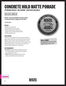 [NEW] CONCRETE HOLD MATTE POMADE - 3.38OZ/95G [RZ2201]