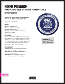 [NEW] REUZEL FIBER POMADE - 3.38OZ/95G [RZ2121]