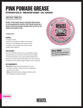 [NEW] REUZEL PINK HEAVY GREASE - 3.38OZ/95G [RZ2071]