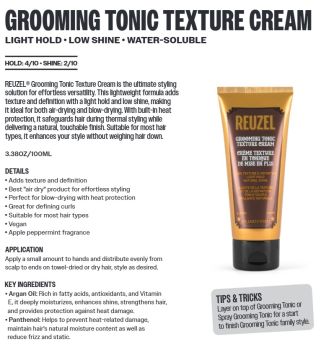 REUZEL Grooming Tonic Texture Cream 3.38OZ/100ml [RZ305]