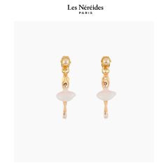 Les Néréides Earrings Mini Ballerina with White Tutu PAS DE DEUX [LNAEMDD101T/1]