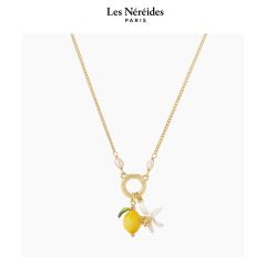 Les Néréides Necklace Lemon and Lemon Blossom MIGNON CITRON [LNAPMI304/1]
