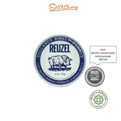 REUZEL Clay Matte Pomade 4OZ/113G -FREE Reuzel Extreme Hold Matte Pomade 1.3Oz [RZ214+RZ216]
