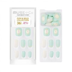 MUSE&Co Fun&Wild  Collection 36 Nails - Minty-Pearls [MSCND0052]