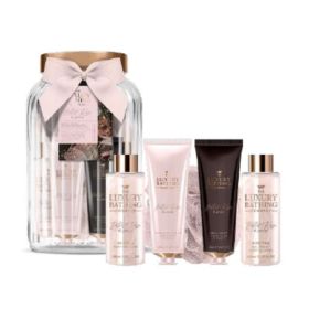 [BUY 1 FREE 1]The Luxury Bathing Rituals - 50ml Hand & Nail Cream, 50ml Body Cream, 100ml Body Wash, 100ml Bath Soak, Body Polisher, Keepsake Jar [GC2313]