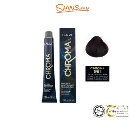 Lakme Chroma 5.61 Ash Chestnut Light Brown 60mL Halal Certified [LKC561]