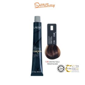 Lakme Chroma 7.36 Chestnut Gold Medium Blonde 60ml Halal Certified [LKC736]