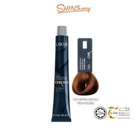 Lakme Chroma 7.64 Copper Chestnut Medium Blonde 60ml Halal Certified [LKC764]