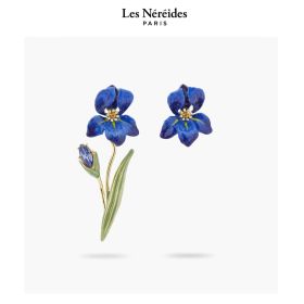 Les Néréides Earrings Siberian Iris LES IRIS DE VINCENT [LNARIV105T/1]