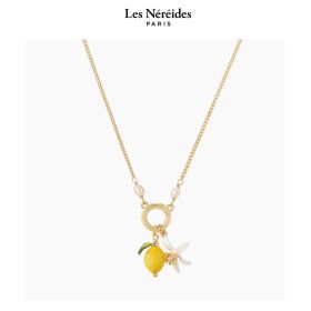 Les Néréides Necklace Lemon and Lemon Blossom MIGNON CITRON [LNAPMI304/1]