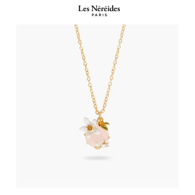 Les Néréides Necklace Orange Blossom and Honey Crystal NOTES DE COEUR [LNAQNC303/1]