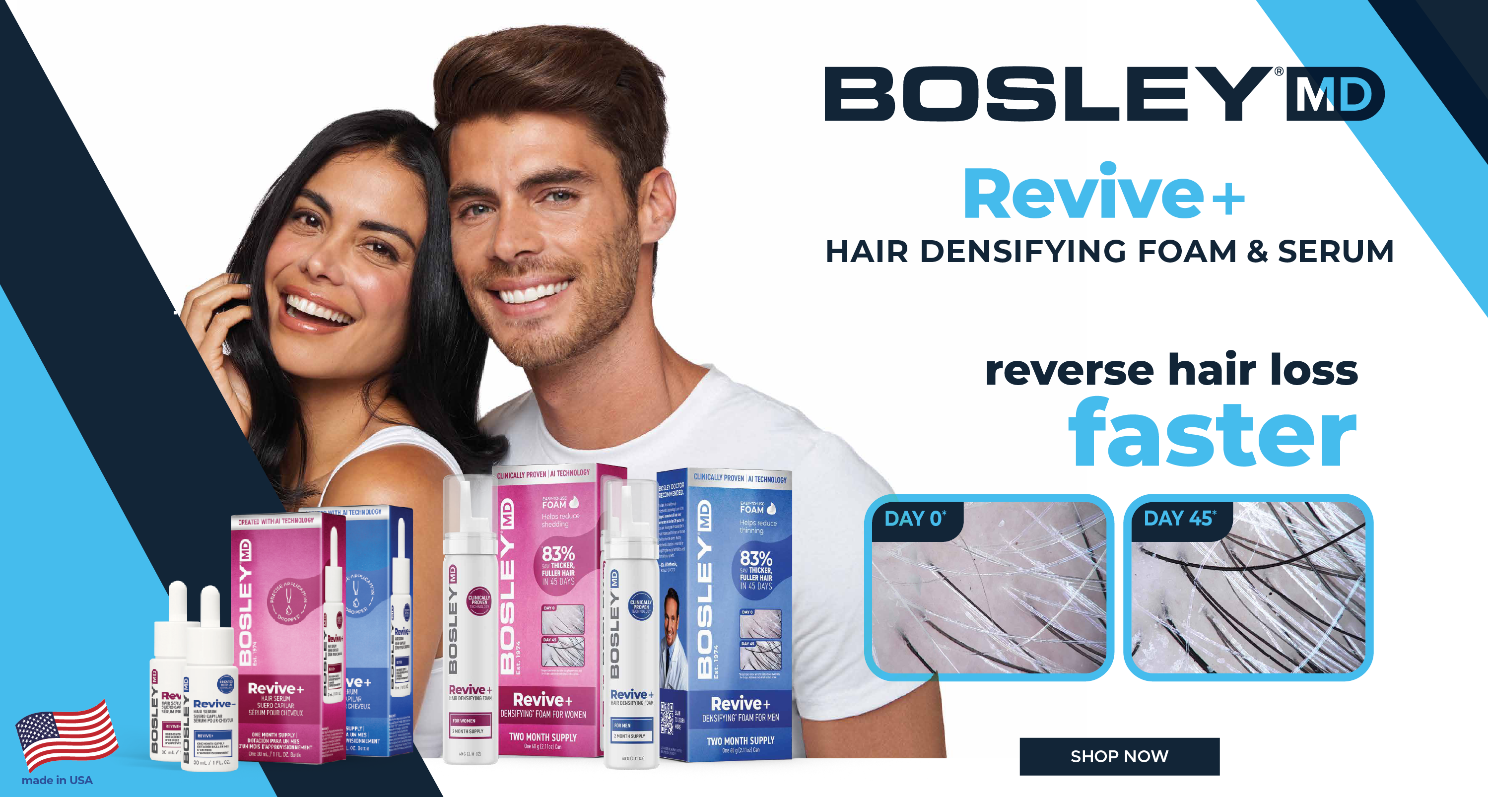Bosley Foam & Serum banner September