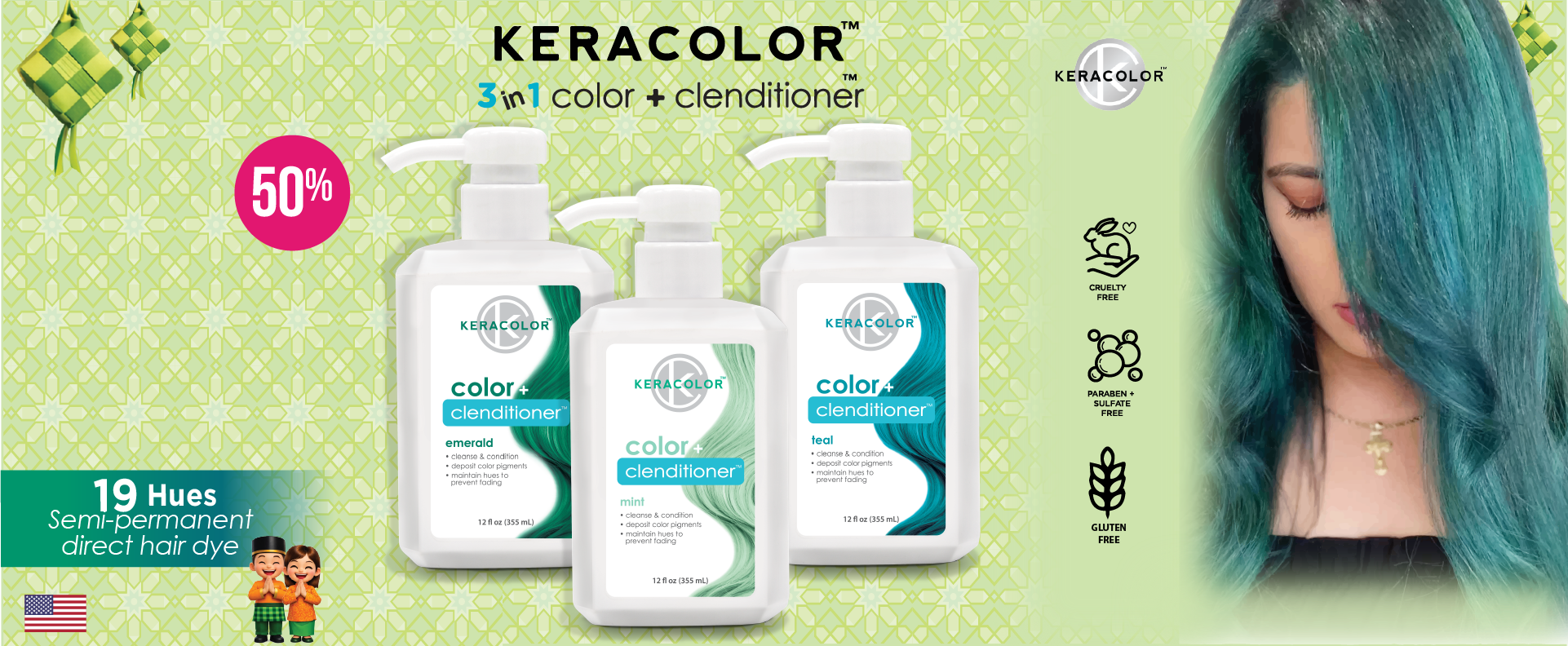 Keracolor Emerald Mint Teal